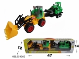 OBL619360 - Simulation of hydraulic inertia farmer bulldozer dragging plate load the farmer car, drive)