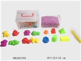 OBL621703 - 1000克益智动力沙配卡通动物 城堡 雕具收纳盒套装
