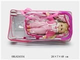 OBL624334 - 16 inch doll with trolley