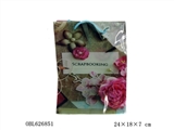 OBL626851 - 小号方形剪贴薄+花环保礼品袋