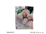 OBL626873 - 大号方形玫瑰花环保礼品袋