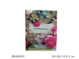 OBL626875 - 大号方形牡丹花环保礼品袋