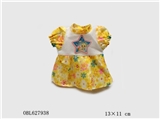 OBL627938 - 黄色娃娃裙（宽13cm高10cm，适合8寸娃娃身体）