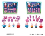 OBL628705 - Two pink pig with furniture (conventional)