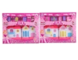 OBL629801 - Two pink mini villa furniture (conventional)