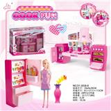 OBL629813 - Split cabinet barbie refrigerator