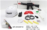 OBL630344 - 警察套装(白色警察帽两用软弹水弹枪）8件套