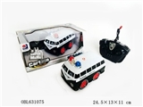 OBL631075 - 4通遥控警车（无包车身4粒AA电池遥控器2粒AA电池）