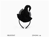 OBL633547 - Tire black witch pointed cap with fireworks