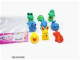 OBL633896 - Paddle card head bag animals nine mixed with a whistle