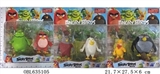 OBL635105 - 5 "angry birds (3 mixed) without light