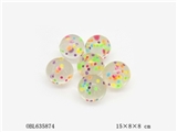 OBL635874 - 6 only 35 mm transparent beads bounce the ball