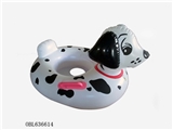 OBL636614 - White dog inflatable swimming boat