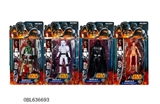 OBL636693 - 6.5 inch Star Wars action figures Weapons only card installed, 4 mixed (2 with lamp) movable joints
