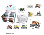OBL637889 - 2款合金弹簧特技惯性沙滩摩托车（12只/盒）