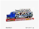 OBL638217 - FRICTION DOUBLE DECK TRAILER