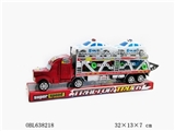 OBL638218 - FRICTION DOUBLE DECK TRAILER