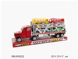 OBL638222 - FRICTION DOUBLE DECK TRAILER