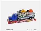 OBL638224 - FRICTION DOUBLE DECK TRAILER