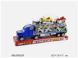 OBL638226 - FRICTION DOUBLE DECK TRAILER