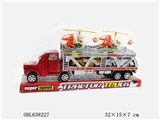 OBL638227 - FRICTION DOUBLE DECK TRAILER