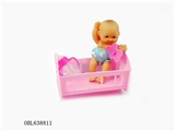 OBL638811 - Evade glue doll baby cradle suits with clothes