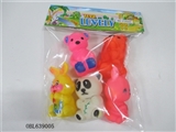 OBL639005 - 5 zhuang lining plastic animals