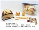 OBL639134 - PVC bag card head military suit desert camouflage has cover caps soft bullet gun