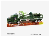 OBL640476 - Military platform car in one shot to a tree