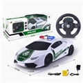 OBL640819 - 1比16方向盘重力感应遥控警车