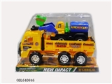 OBL640846 - 实色镀轮镀座惯性工程车载滑行大工程车（5款混装）