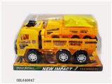 OBL640847 - 实色镀轮镀座惯性工程车载小黄布车