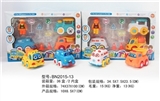 OBL641243 - 开窗盒惯性卡通车套装（工程/火车头/警车/救护车）3只装