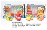 OBL641244 - 开窗盒惯性卡通车套装（工程/火车头/校车/巴士）3只装