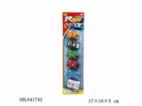 OBL641742 - 六款六色喷漆电镀座椅回力赛车6PCS