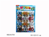 OBL641763 - 六款六色喷漆电镀座椅回力越野车12PCS