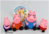 OBL642028 - 搪胶小动物八款混装佩佩猪