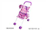 OBL643269 - 婴儿遮阳手推车（白铁紫色布）