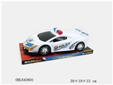 OBL643601 - 实色喷漆仿真惯性警车（白）