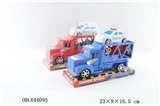 OBL644095 - 惯性双层拖头车载1只大方程+警车