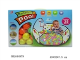 OBL644979 - 90 cm children basketball pool with 35 6 cm Marine pitches