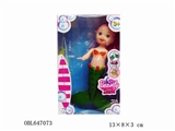 OBL647073 - 3.5 inch solid mermaid 3 color orange