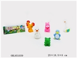 OBL651039 - Pond plastic six pack animals