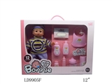 OBL652243 - 12 "12 sound wadding male doll plastic bottles and other accessories scarves tissue box nipple
