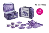 OBL654065 - Tin pot: purple flowers