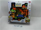 OBL655031 - DIY disassembling truck with crane inertia two inertial small truck (four-color mixed loading)