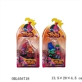 OBL656718 - 3寸魔发精灵两只公仔+2只底座卡装五款混