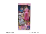 OBL657193 - 11.5寸空身孕妇配小孩，衣服