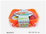 OBL659012 - Basket with fruits and vegetables and le (green, orange) orange