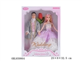 OBL659864 - 11寸实身活手婚纱芭比娃娃和王子